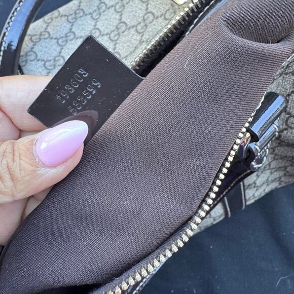 Gucci GG Supreme Joy Boston Medium Top Handle Monogram Satchel Hand Bag - Picture 10 of 10